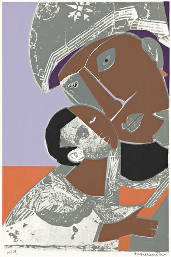 ROMARE BEARDEN (1911 - 1988) Mother and Child.                                                                                                   